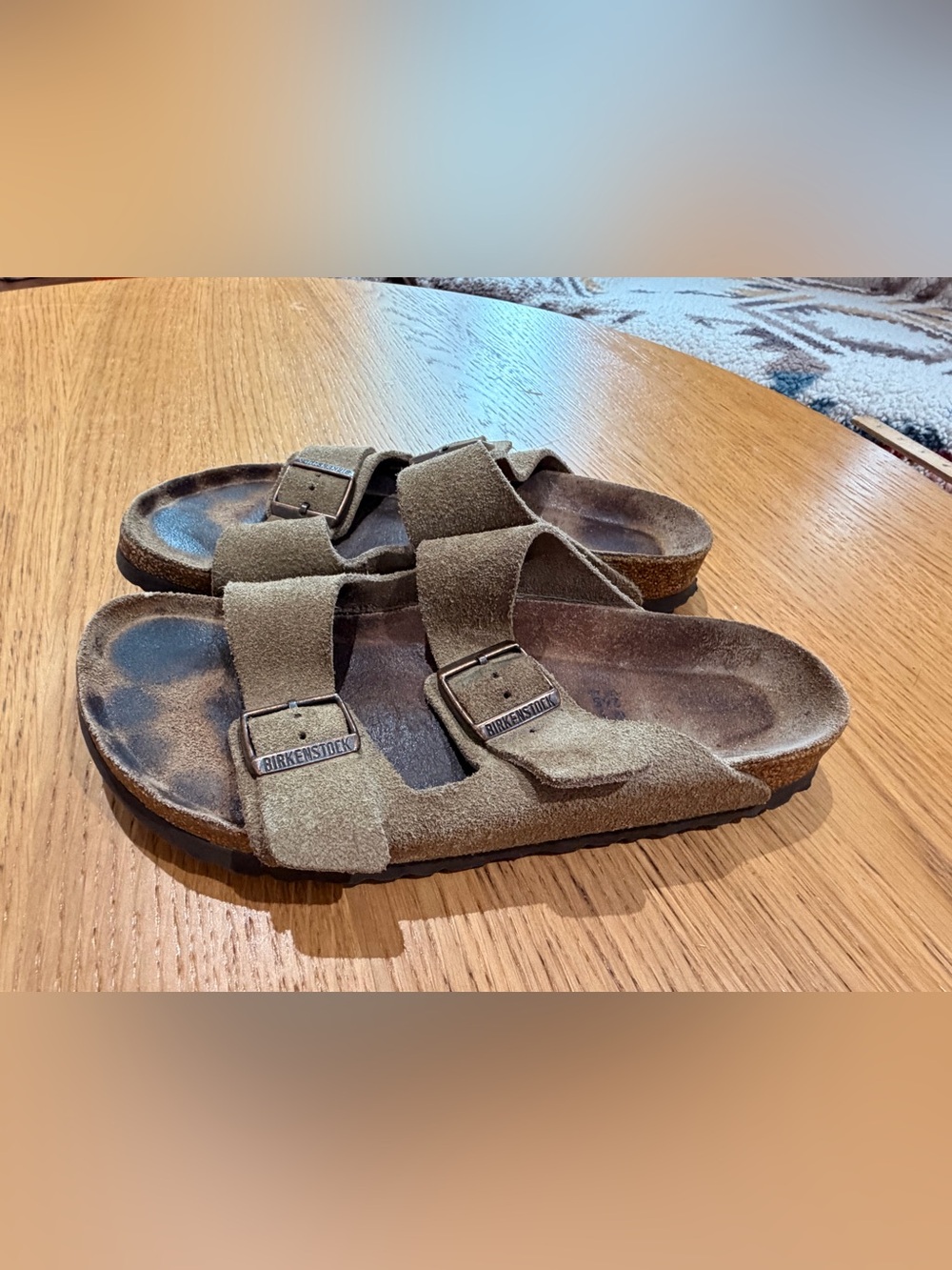 Birkenstock Men's Arizona Suede Sandals - Olive